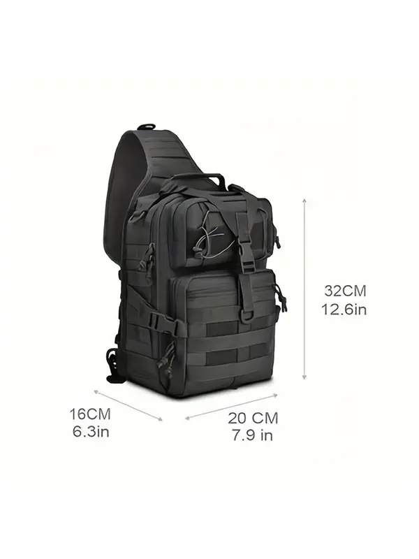 Men's Outdoor Casual Oxford Cloth Chest Bag, Adjustable Strap Bum Bag, Versatile Trendy Bag for Hiking Camping 1