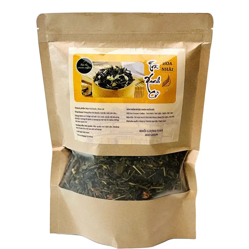 Trà Xanh Cổ Hoa Nhài Gói 200gram Tea 0
