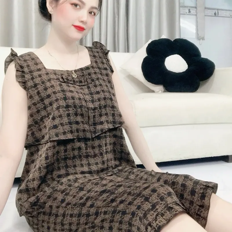 Set Bộ [ Lửng ] cánh tiên 2 tầng lụa Mango mềm mịn mát mặc nhà cho nữ ( Women Top )