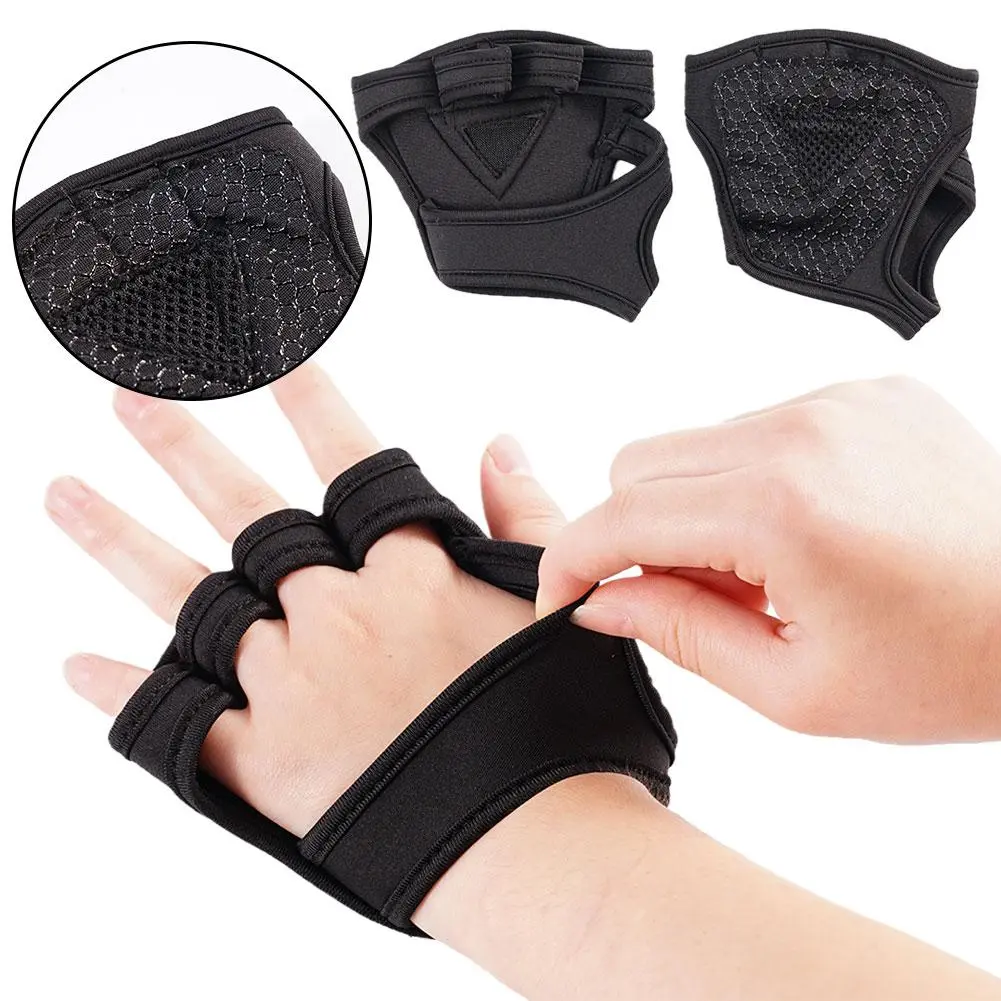 Mens and Womens Weightlifting Gloves 1 Pair Ideal for Fitness Bodybuilding Gymnastics and Gym B1Q3