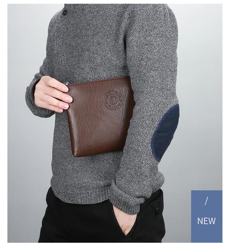 Product Introduction of Men's 2024 New Casual Men's Clutch Pu Soft Leather Men's Bag Mobile Phone Bag Large-Capacity Wallet 10