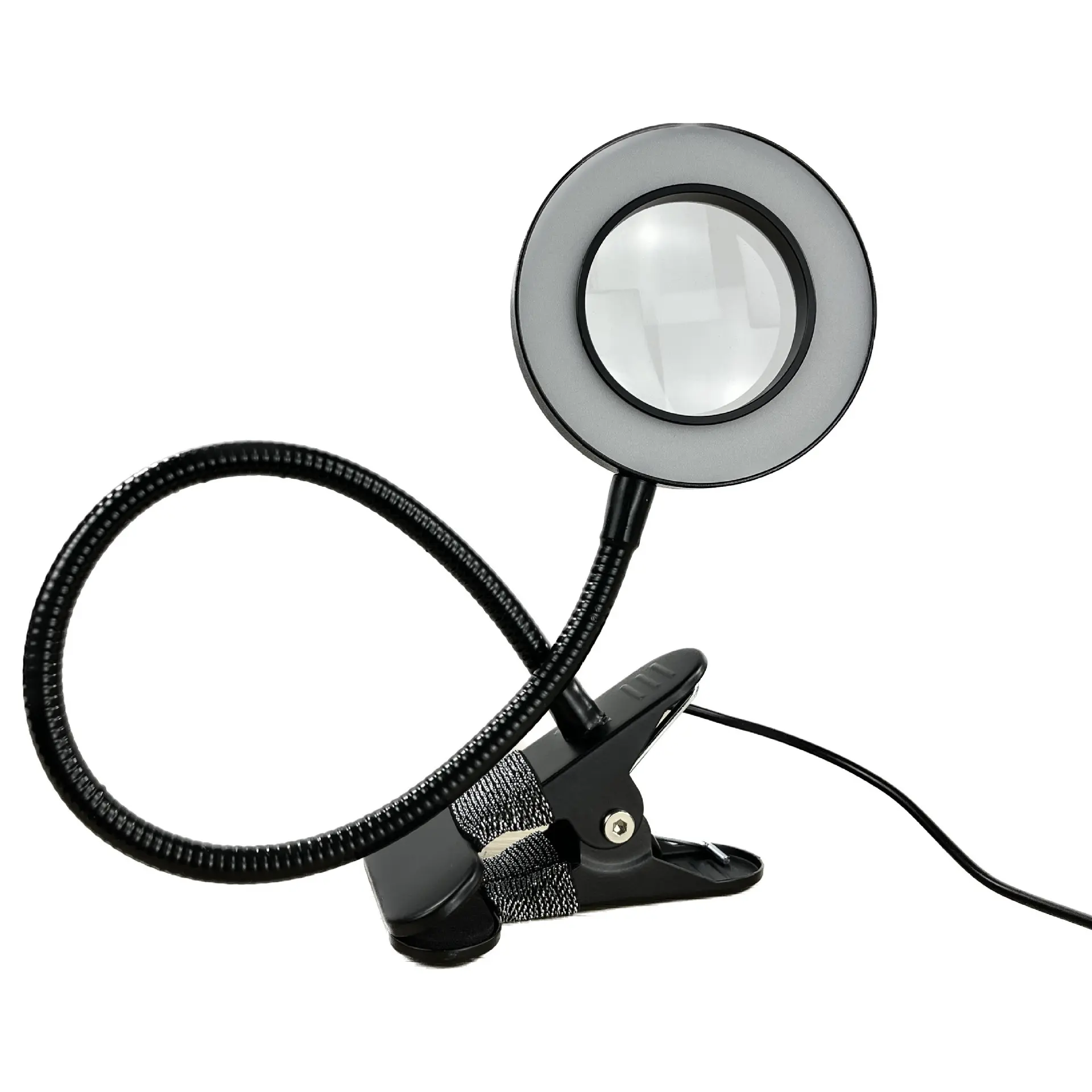 Clip-on magnifier with LED light to magnify cell phone PCB repair elderly reading painting embroidery nail art repair light