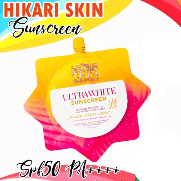 HIKARI SKIN ULTRAWHITE Sunscreen UVA/UVB SPF50 PA++++ 50mL For All Skin Types