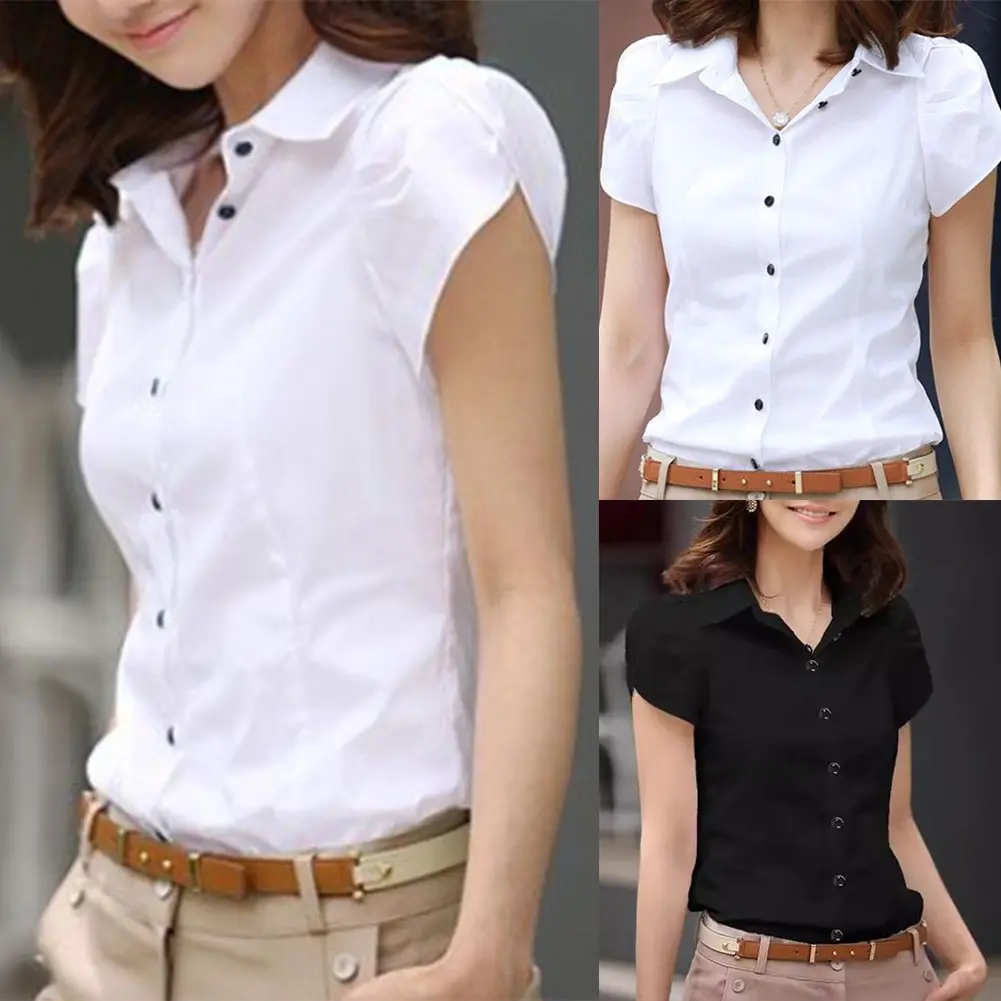 women short-sleeved  summer shirt  size work clothes Korean style