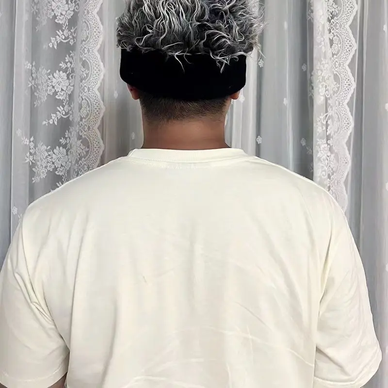 Topi Wig Pria Topi Unik Wig Rambut Cosplay Topi Pria Wanita Rambut Palsu Topi Wig Rambut Korea Pendek Gaya Retro Hip-Hop 7