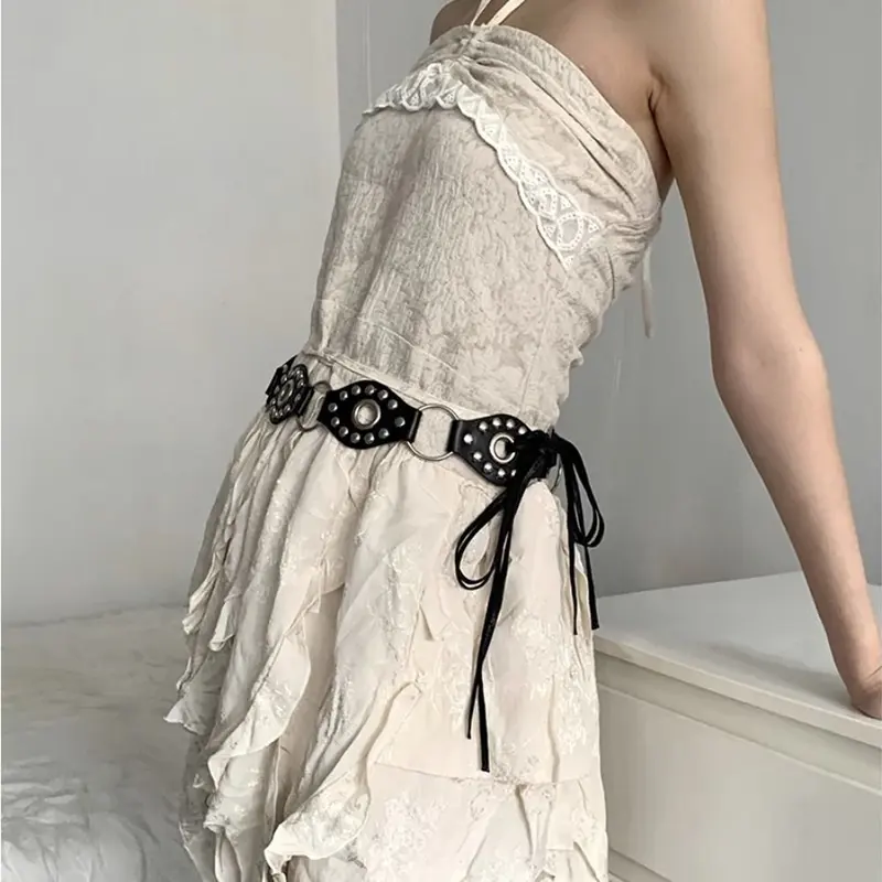 Thắt Lưng Da Đinh Tán, Thiết Kế Sang Trọng Cho Nữ, Phong Cách Cổ Điển Dễ Phối Đồ Dây Đeo Thắt Lưng, Thích Hợp Cho Quần Jean 2