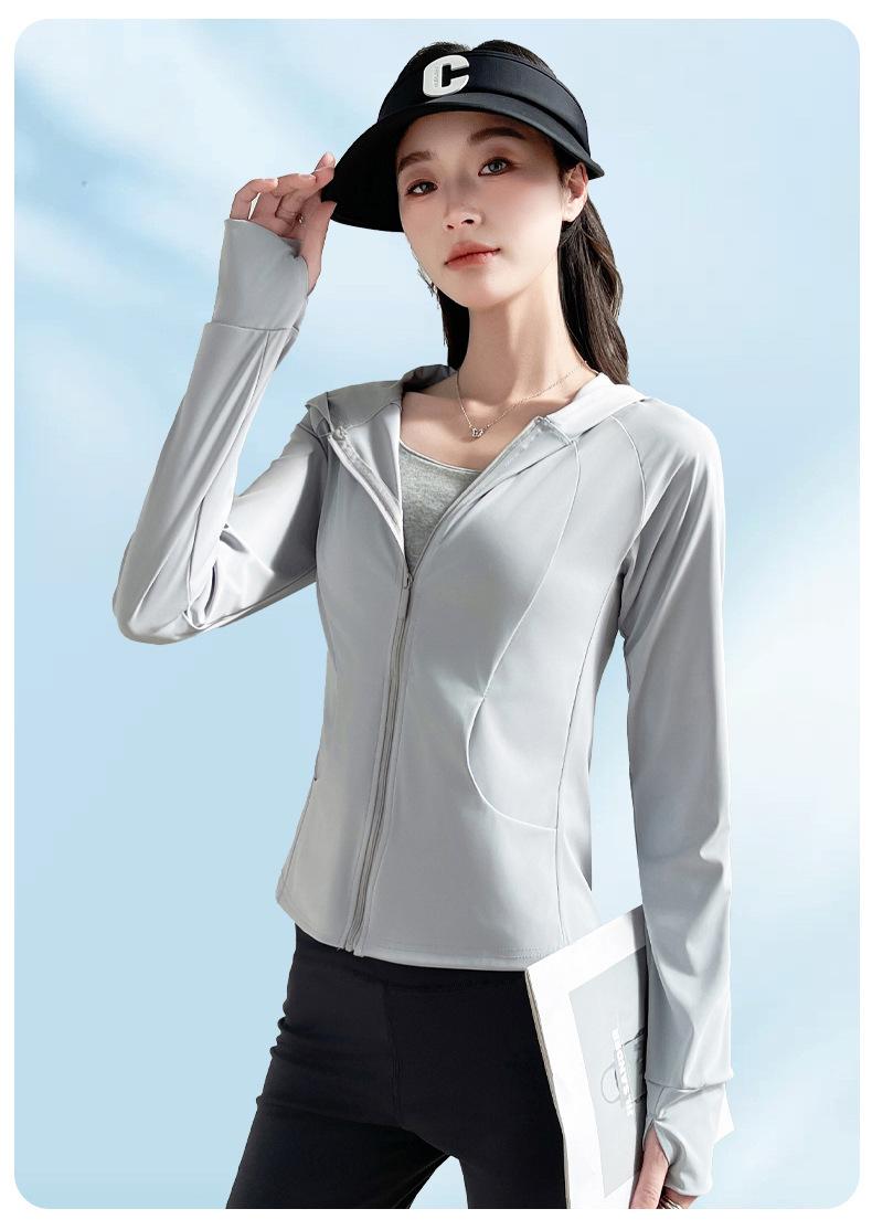 Product Introduction of Outdoor Ice Silk Sun Protection Clothing with Pocket, New UV-Proof Sunshade Light Sun-Protective Clothing, Outdoor Sports Thin Section Hooded Jacket 25
