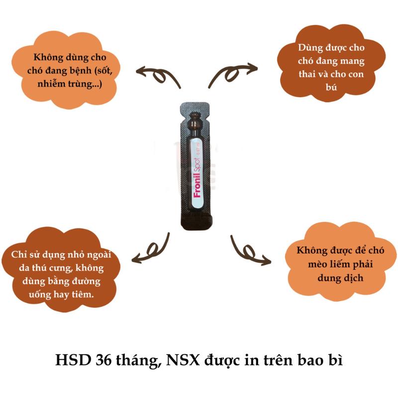 Product Introduction of Ống Nhỏ Gáy Fronil Spot Diệt Ve Rận Bọ Chét Cho Chó Mèo 3