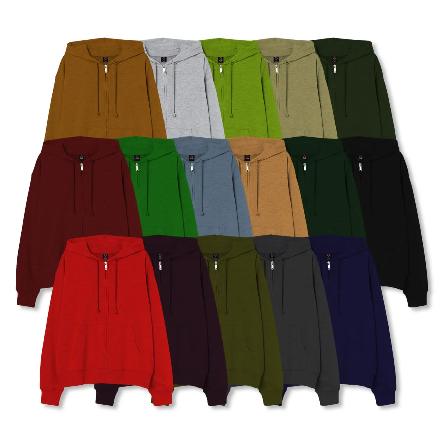 Cazta Sweater Hoodie Basic Pullover Zipper Pria dan Wanita
