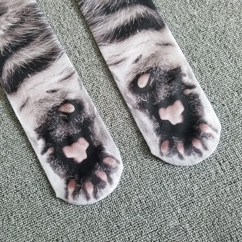 Product Introduction of Firstrich-TikTok Animal Feet Socks Trotter 3D Printing Creative Parent-Child Long Men's and Women's Tiger Children Cat's Paw Dog's Paw Chicken Feet 11