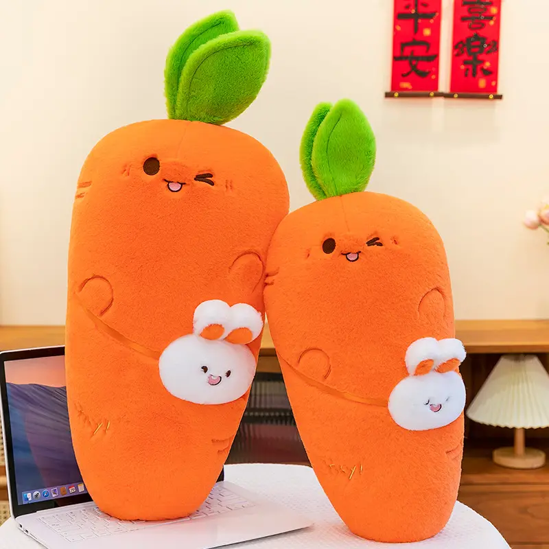 Búp Bê Đồ Chơi Nhồi Bông Hình Thỏ Cà Rốt, Dễ Thương, Gối Cà Rốt, Thích Hợp Cho Bé Gái, Có Thể Dùng Làm Búp Bê Kẹp Đầu Giường, Lý Tưởng Làm Quà Tặng Trẻ Em, Nữ Toy