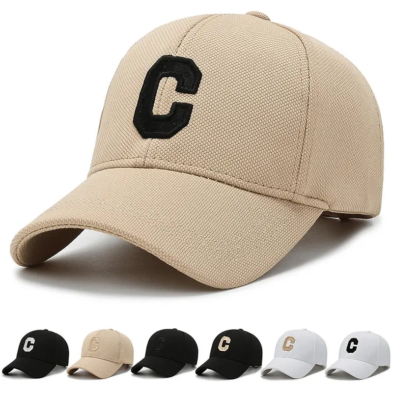 1pc Unisex "C" Adjustable Baseball Cap For Outdoor Sports, Men's Hats