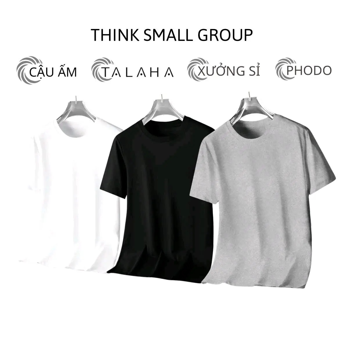 Combo 3 Áo Thun Nam Nữ cộc tay cổ tròn Cotton Menswear unisex.