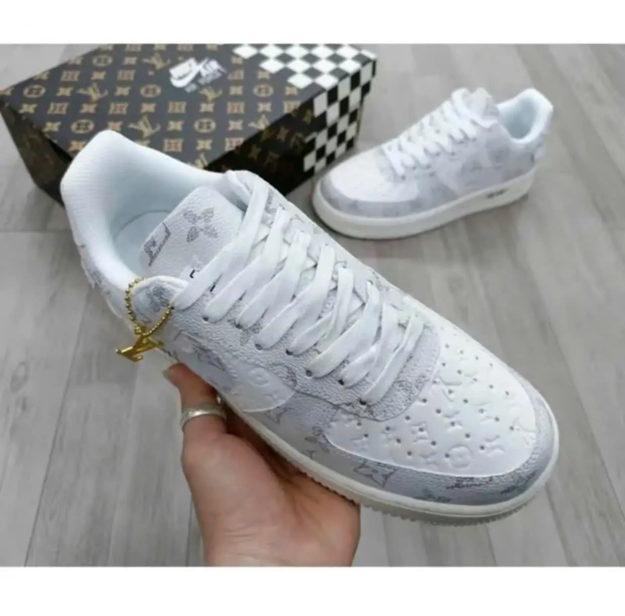 Giày sneaker AAAAF.1 LV Trắng Xám Ho/t tren.d nam nữ, Giày AAAF;1 full màu 2024 hot tren.D 2025