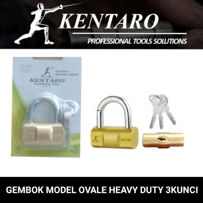 Jual GEMBOK MODEL OVALE HEAVY DUTY KENTARO JAPAN QUALITY - 60MM - Kota ...