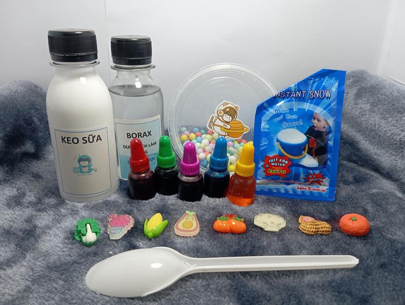 00008 KIT LÀM SLIME MÂY TUYẾT XANH BÔNG BẠC - CLOUDSLIME KIT