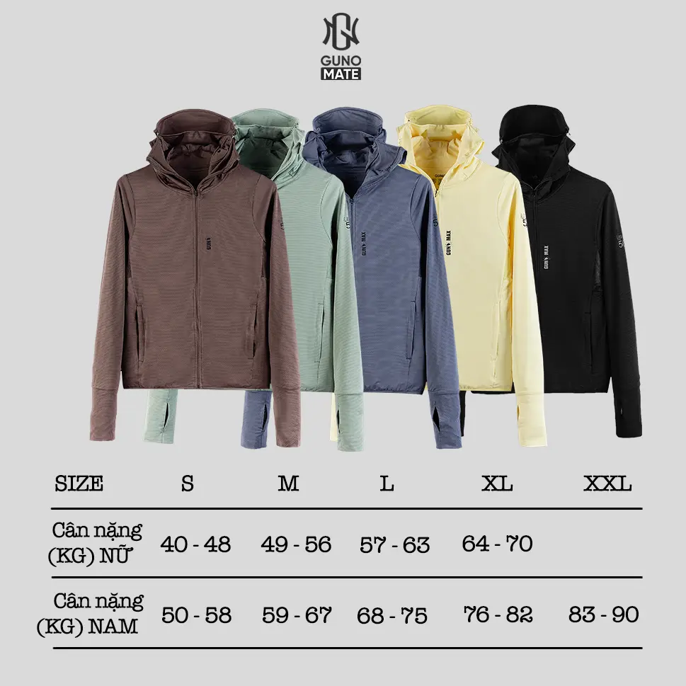 GUNO-Áo chống nắng nam nữ 2 lớp chống tia UV có che trán vành mũ rời SP5| 3HANU182/NA87 | BigBuy360 - bigbuy360.vn GUNO-Áo chống nắng nam nữ 2 lớp chống tia UV có che trán vành mũ rời SP5| 3HANU182/NA87 | BigBuy360 - bigbuy360.vn