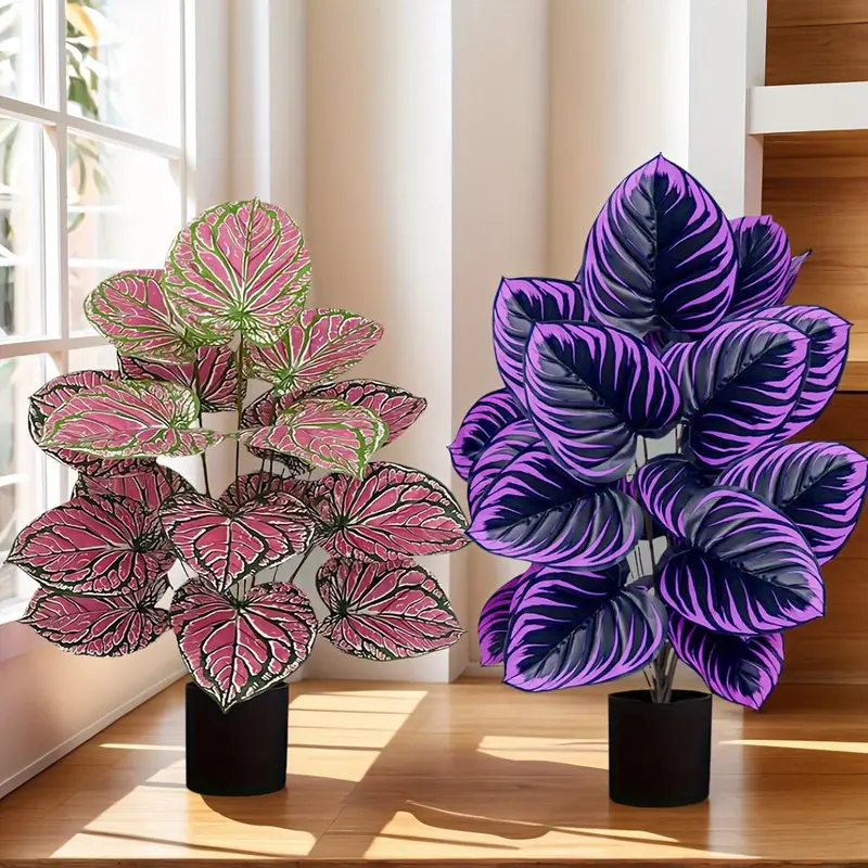 Artificial Plant without Pot, 2 Counts/set Faux Plant, Decorative Plant for Home Living Room Bedroom Dining Room Wedding Party 4