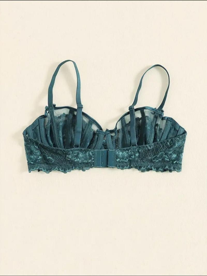 Product Introduction of Women's Bow Decor Floral Lace Bra, Elegant Adjustable Strap Push Up Bra Lingerie Top, Soft Comfortable Breathable Underwear for Women 19