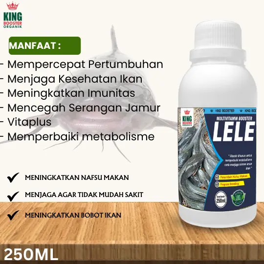 Vitamin Booster pertumbuhan lele / Vitamin Probiotik lele 250ML BISA DICAMPUR PELET 1