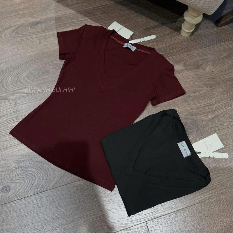 Áo Zip Cộc Tay Cổ Tim Cho Nữ 7