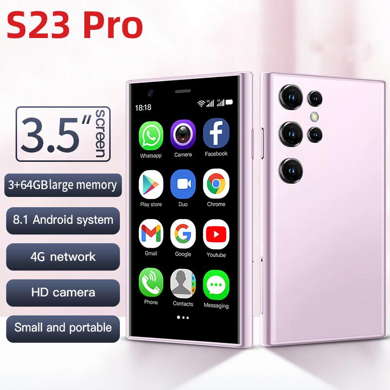 Điện Thoại Di Động, Điện Thoại Thông Minh Mới S23Pro, Điện Thoại Di Động Xuyên Biên Giới, 3 Inch, 2 + 16GB, Hệ Điều Hành Android 8.1, Kích Thước Nhỏ Gọn, Máy Dự Phòng Bỏ Túi Siêu Nhỏ 1
