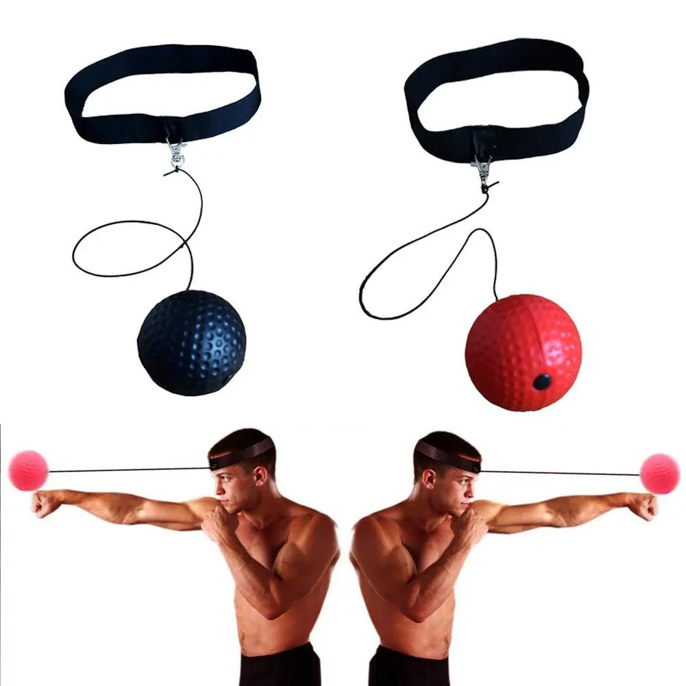 Kick Boxing Reflex Ball Training Fighting Speed Elastic Head Band Punch Muay Tai MMA Exercise Equipmen