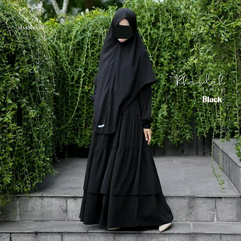 Rhaudah Set By Shazfa Shahia | Gamis Set Cadar Original Shazfa Polos 2