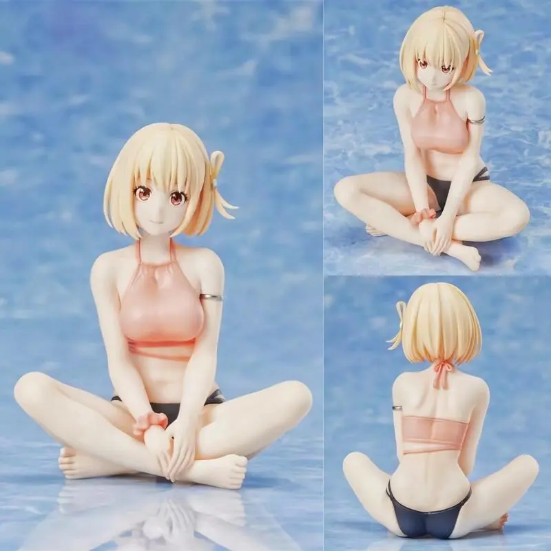 Licorice Japanese character model Nishiki Chizuka swimsuit-shaped statue ornaments desktop decorations anime lovers collectible toys A small seat bundle -12cm