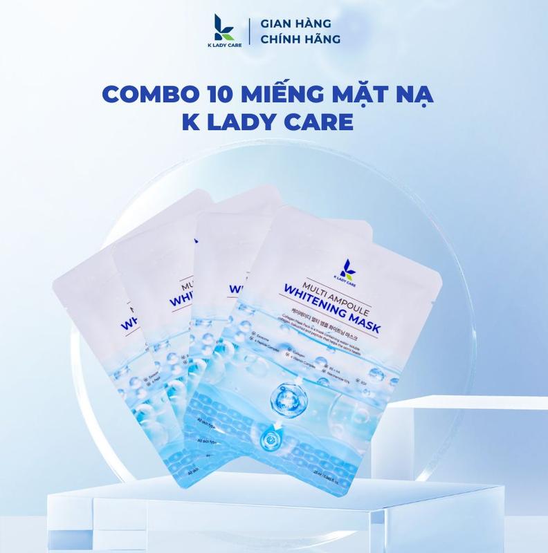 A399 - [LIVETREAM] -  Combo Mặt nạ Multi Ampoule Whitening Mask K Lady Care
