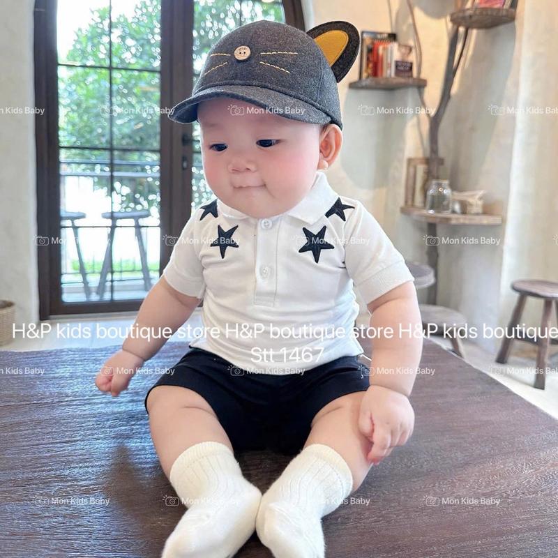 Sét polo cổ bẻ siêu chất cho bé chất cottom tàu mềm mịn mát sang chảnh cho zai yêu 10-28kg Cotton 2