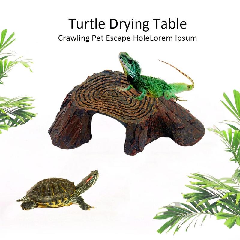 Product Introduction of Tree Stump Design Reptile Hiding Cave, Resin Hiding Cave, Reptile & Amphibian Supplies, Habitat Decor for Fish Tank, Aquarium Decoration 2