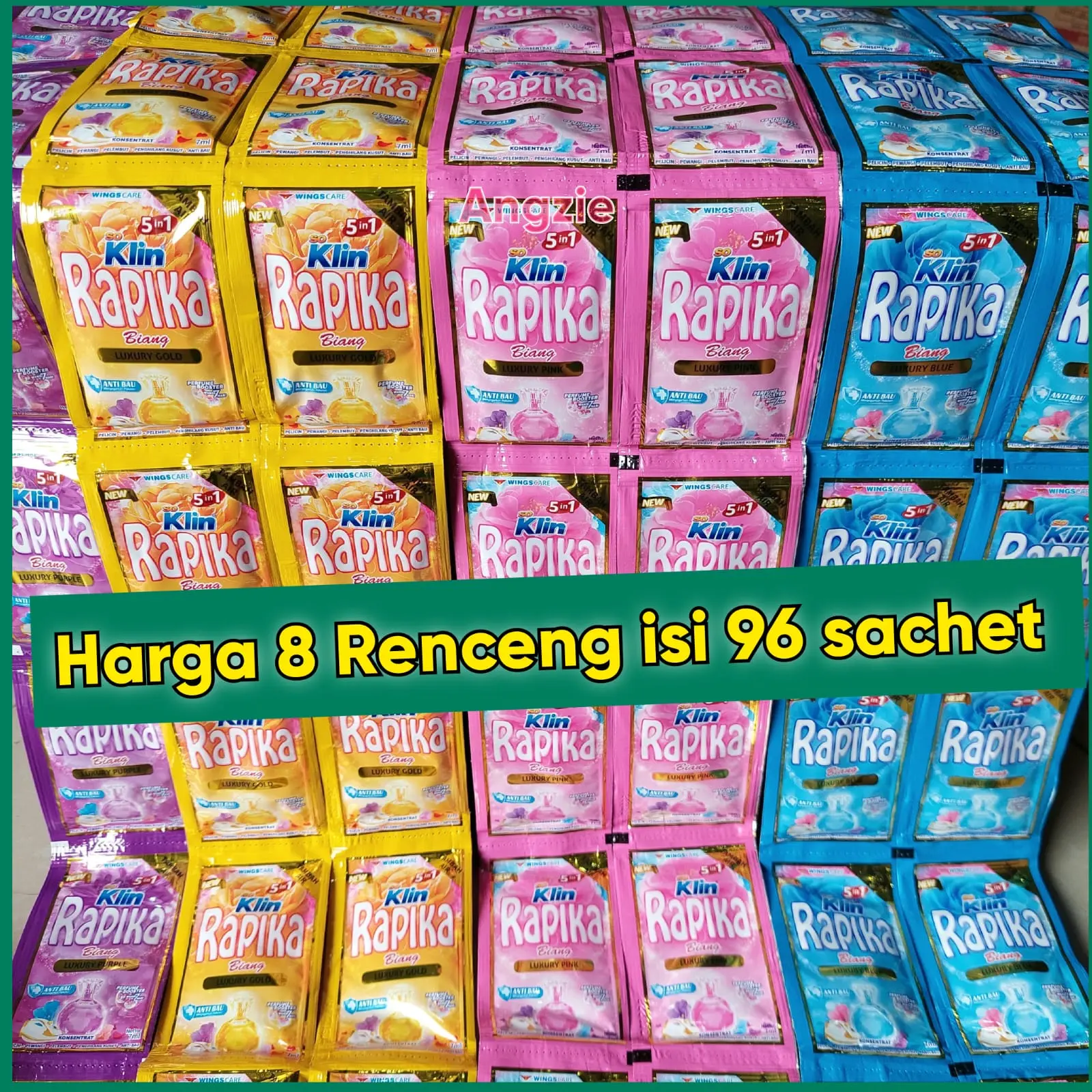 8 RENCENG Rapika isi 96 Sachet Biru Gold