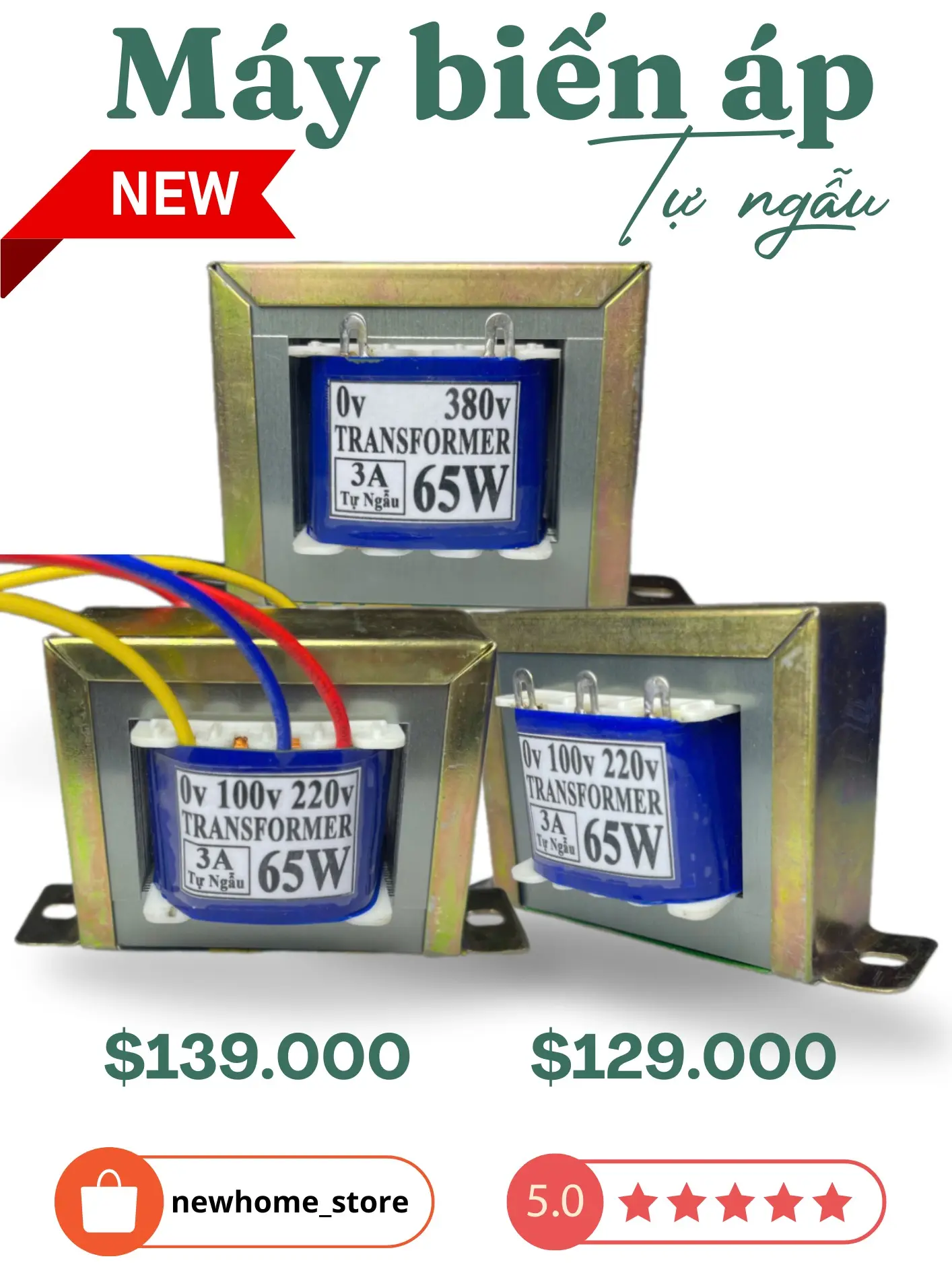 biến áp nguồn 380vAC 3A, 380vAC ra 220vAC/100/110vAC, 220vAC ra 100/110vAC