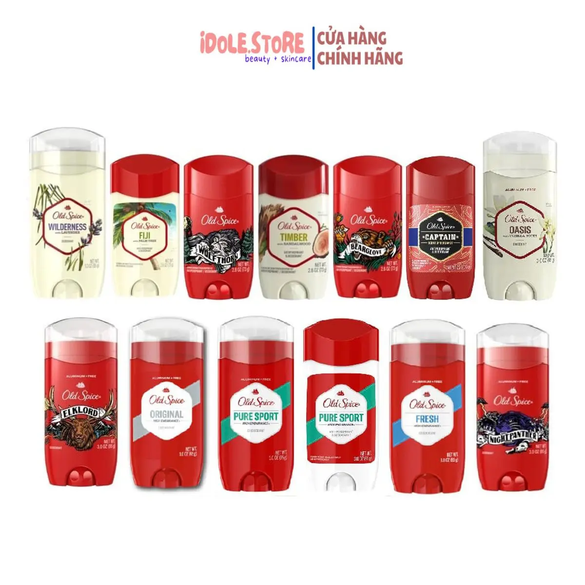 Lăn khử mùi Old Spice Pure Sport 85g - chính hãnġ Mỹ lăn khử mùi  dược mỹ phẩm