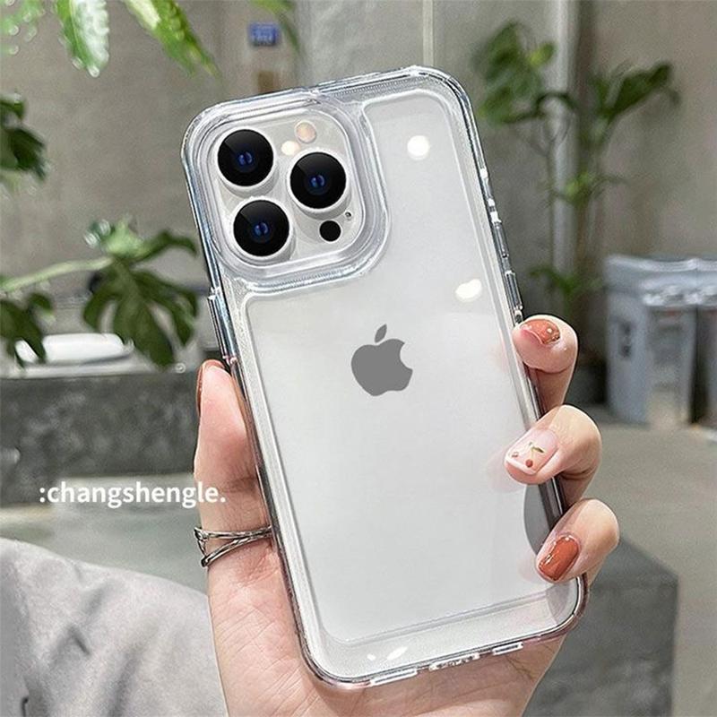 Vỏ TPU mềm trong suốt chống va đập, vỏ bảo vệ máy ảnh dễ thương, Tương thích với IPhone 11, 15, 14, 13, 12 Pro Max, XS Max, X, XR, 7 + 8, 6, 6S Plus 0