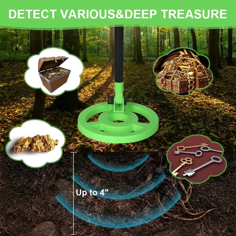 Adjustable Length Metal-Detector, Lightweight Design Metal-Detector with Waterproof Coil, Suitable for Outdoor Adventure 5