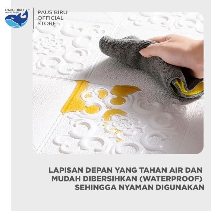 (BELI 10 GRATIS 1) Wallpaper 3D FOAM 5mm / Wallpaper Dinding 3D Motif Foam Batik Bunga More High Quality / Wallfoam 3D 1