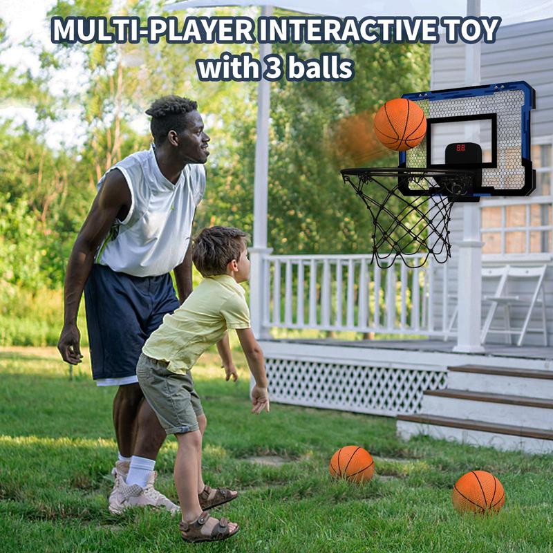 Product Introduction of Foldable Sports Basketball Stand (1 Set), Electric Basketball Stand Toy with Display Screen & 3 Balls, Wall-mounted Interactive Toy for Indoor & Outdoor, Ball Target, Valentine's Day Gift, Toy, Adjustable 17