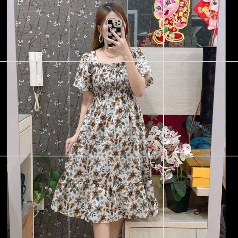 Gege-  Natasya dress/ daster Motif bunga dress fashion wanita  banyak motif 5