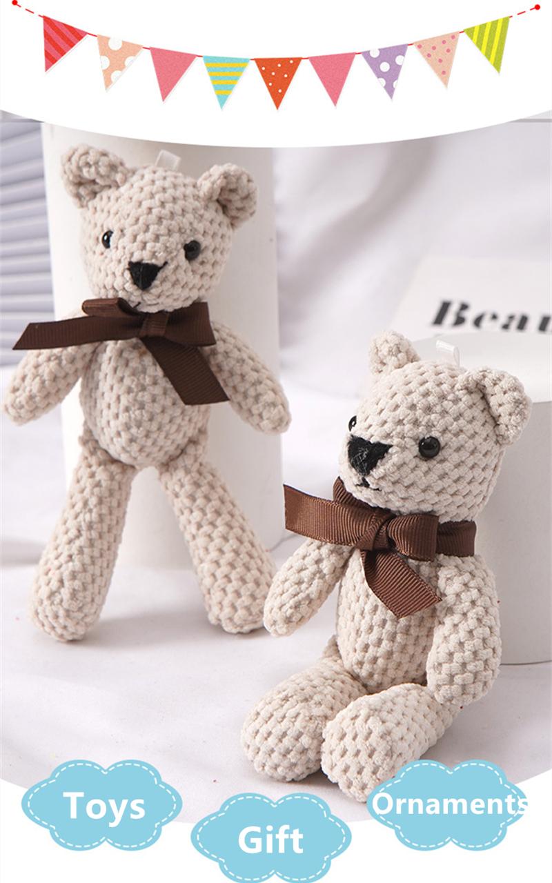 Product Introduction of Baby Bear Stuffed Plush Toys 15CM Plush Animals Cute Bag Key Pendant Children Dolls Birthday Gifts Wedding Party Decor 7