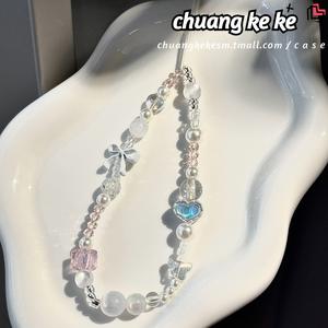 Lanyard Telefon Jeli, dengan Pesona Ikatan bentuk rama-rama, Aksesori 6-dalam-1, Hadiah Estetik keychain  matching  couple  spiderman