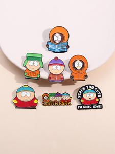 Broche de serie de dibujos animados, insignia de diseño de letra de dibujos animados lindo para mochilas, jeans, bufandas, decoración de sombreros, accesorios de moda para hombres y mujeres