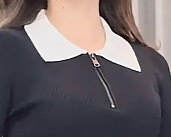Váy Đen Trơn Cổ Trắng Sang Trọn Thanh Lịch 7