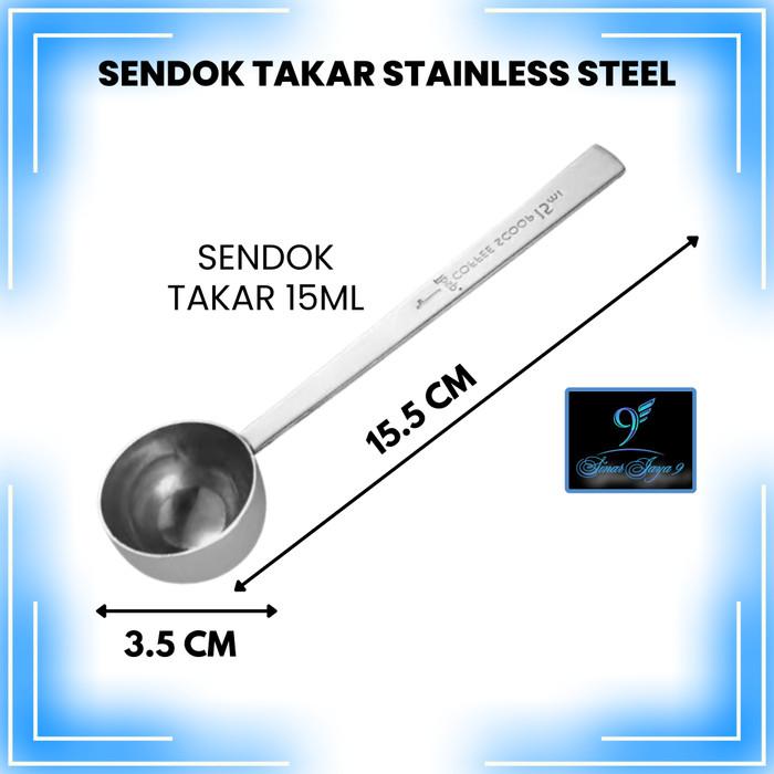 Sendok Takar Teh Kopi Stainless Steel Coffee Measuring Spoon 15ml 0