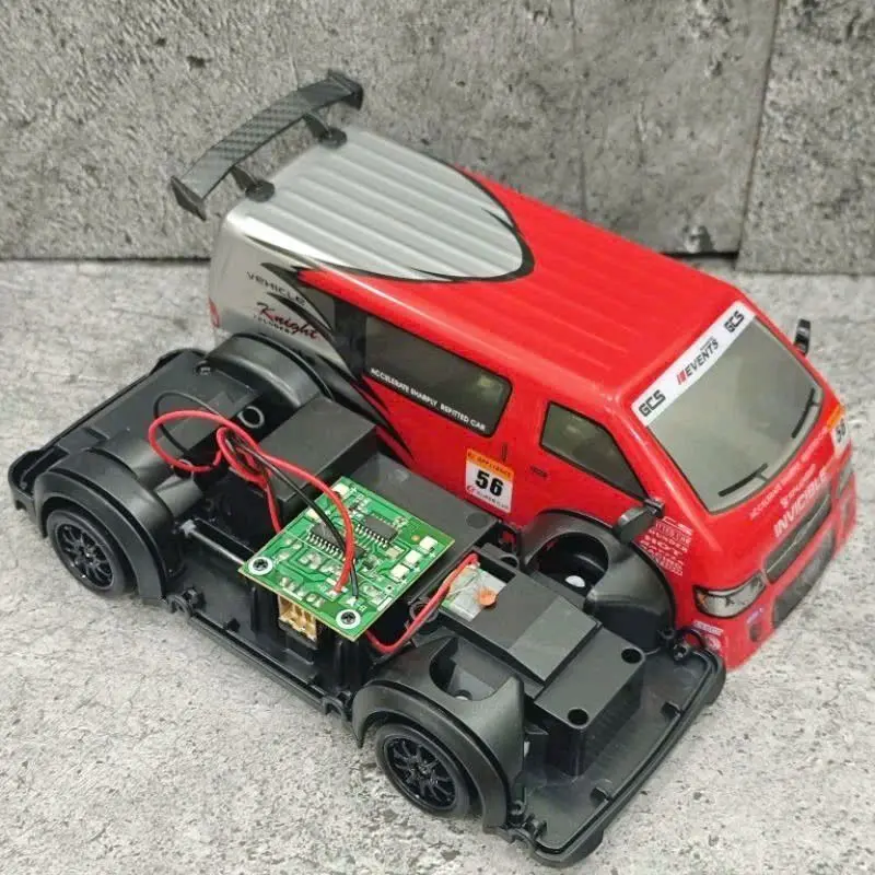 Xe điều khiển Mini Drift MPV 1/24 Siêu nhanh, có điều tốc, kèm pin sạc và đèn led 7