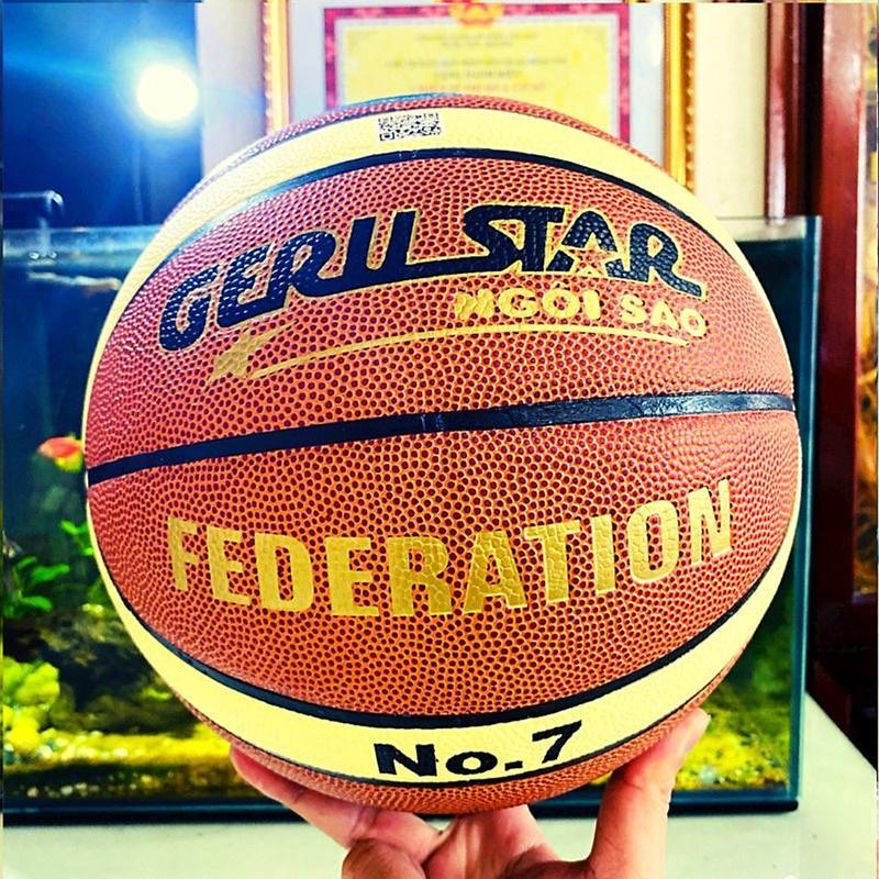 Bóng rổ Geru Federation Size 7 | Quả Bóng Rổ Thi Đấu Chính Thức Federation Chơi Bóng Rổ