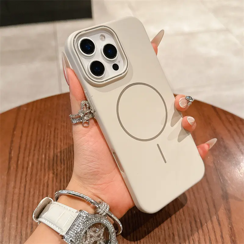 Compatible with Apple Phone Series Skin Feel Matte Magnetic Phone Case Macaron High-end Protective Cover