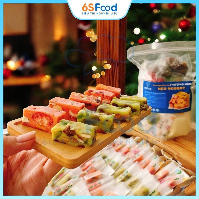 Product Introduction of [Túi Zip] Set Làm Kẹo Nougat Thượng Hạng Ít Ngọt, Ăn Kiêng Mix 3 Vị Dâu Tây, Matcha, Sữa Hạt 60 chiếc - 6SFOOD set  làm set  làm 19
