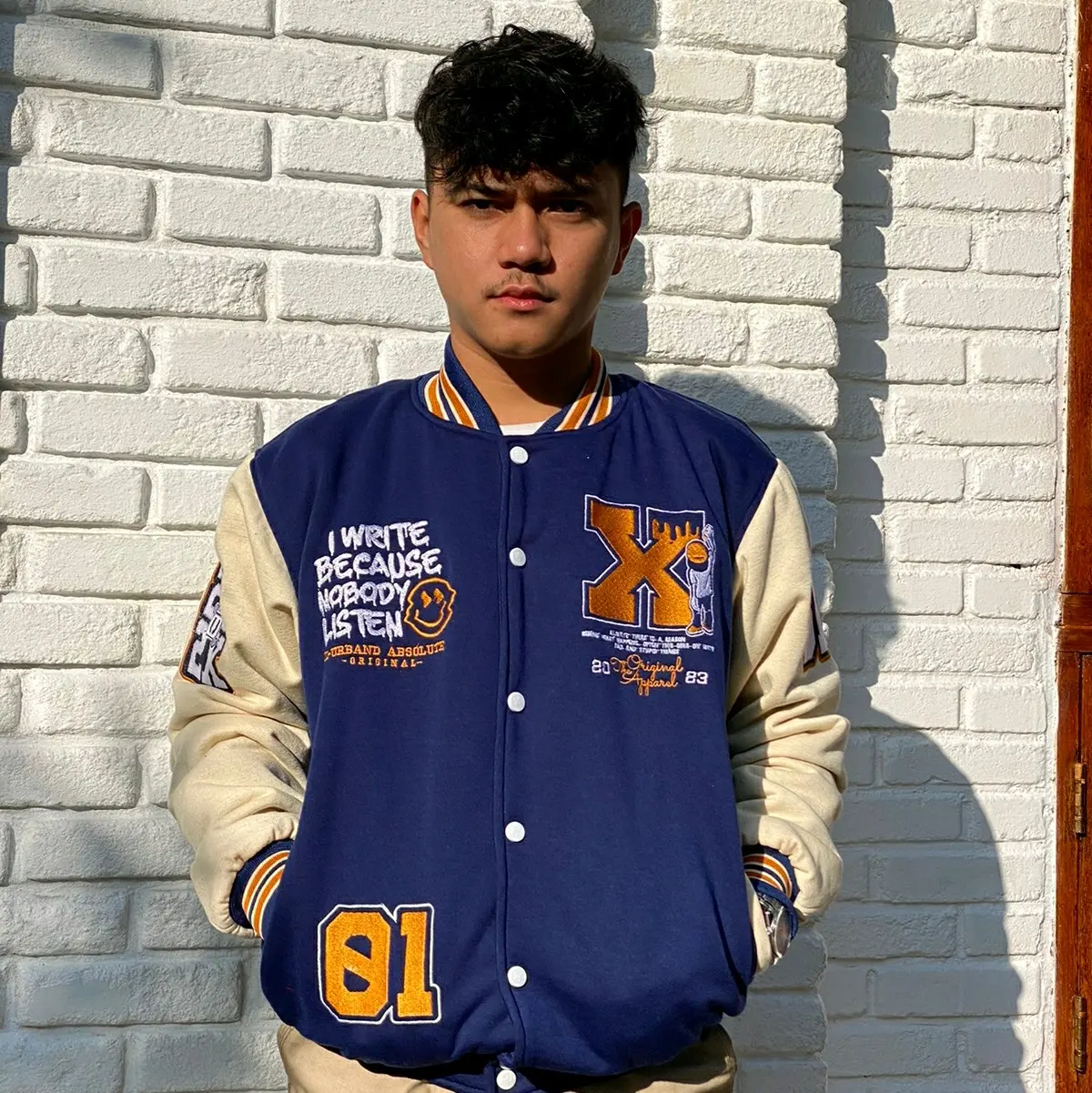 Gudang Jaket Urband store - jaket Varsity X Recless A381
